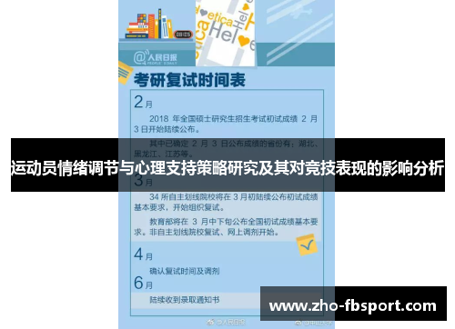 运动员情绪调节与心理支持策略研究及其对竞技表现的影响分析